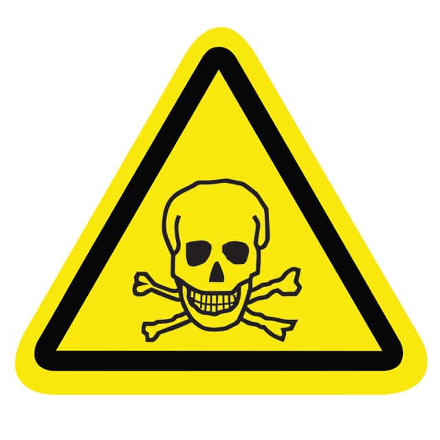 SAFLBL-2.25TRI-089-25/PK SAFETY LABEL - TOXIC MATERIAL, P