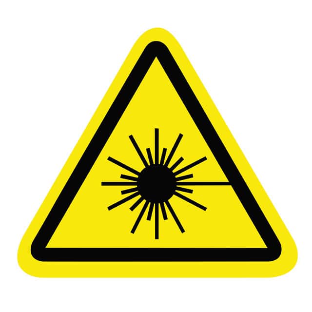 SAFLBL-2.25TRI-0100-25/PK SAFETY LABEL - LASER HAZARD - 2.