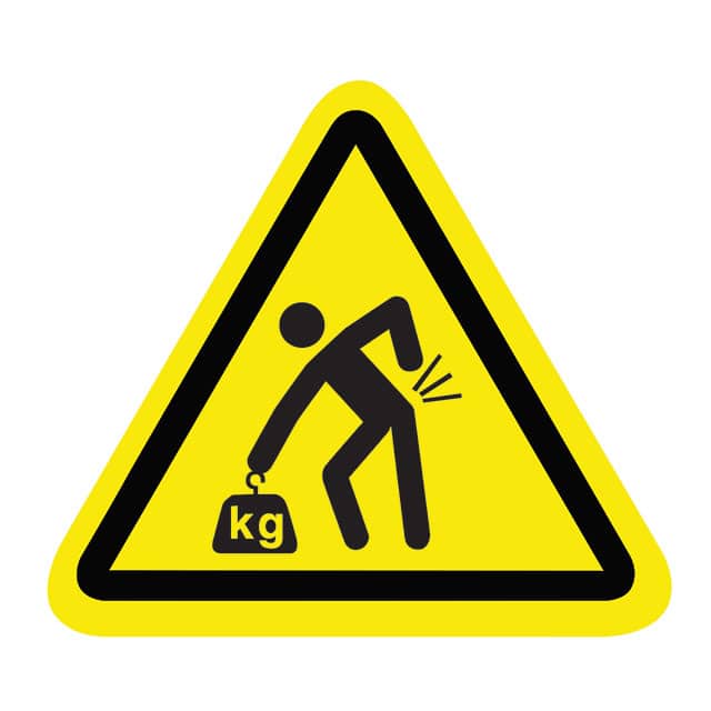SAFLBL-2.25TRI-0101-25/PK SAFETY LABEL - LIFTING HAZARD, H