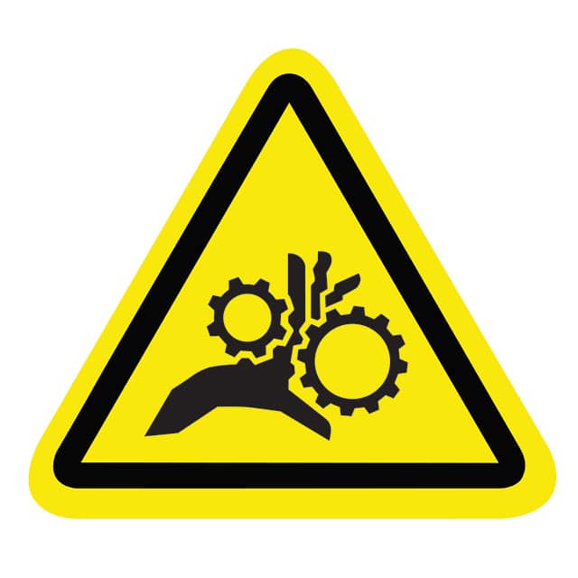 SAFLBL-2.25TRI-0103-25/PK SAFETY LABEL - ENTANGLEMENT HAZA