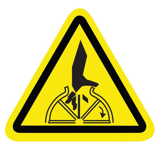 SAFLBL-2.25TRI-0113-25/PK SAFETY LABEL - HAND ENTANGLEMENT