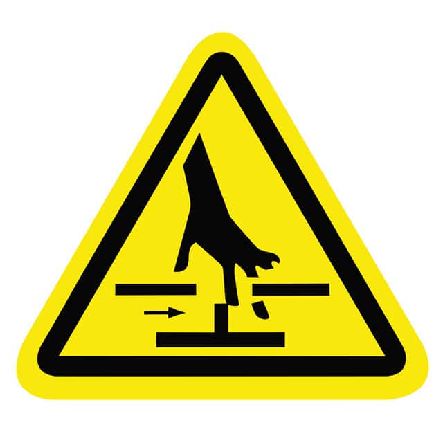 SAFLBL-2.25TRI-0114-25/PK SAFETY LABEL - HAND CUT - 2.25"