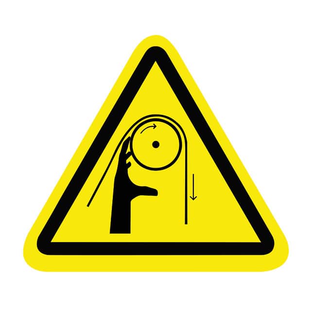 SAFLBL-2.25TRI-0118-25/PK SAFETY LABEL - HAND CRUSH - 2.25