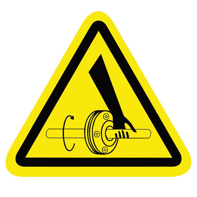 SAFLBL-2.25TRI-0123-25/PK SAFETY LABEL - ROTATING SHAFT HA