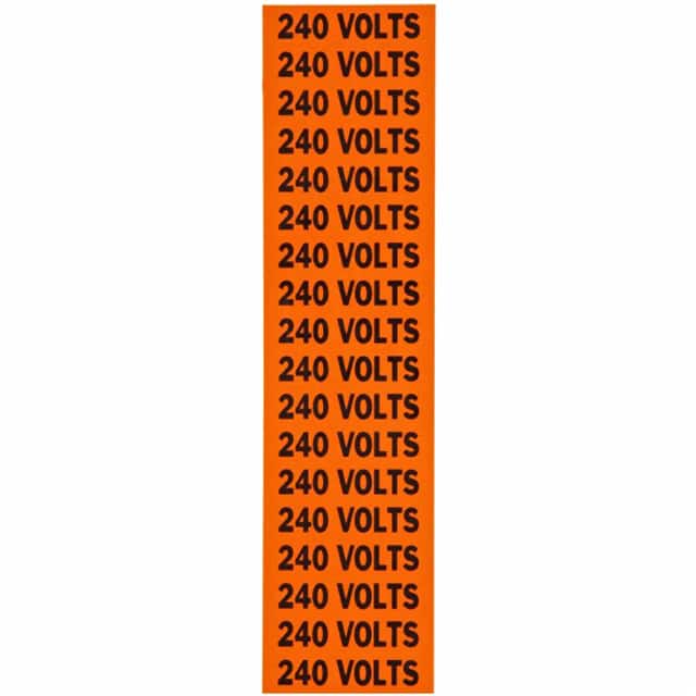 44310 LABEL BLACK ON ORANGE 1=18PCS