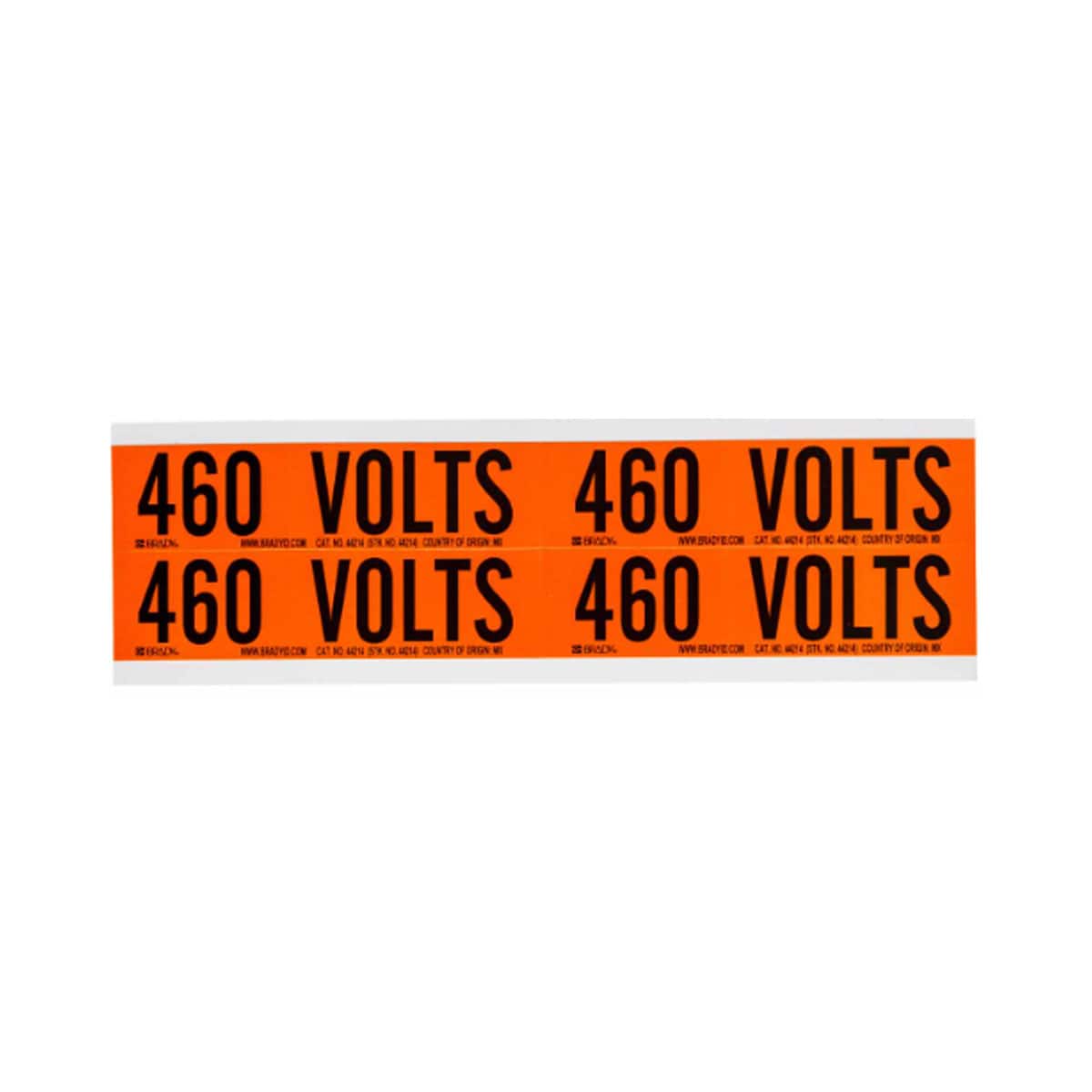 44214 LABEL BLACK ON ORANGE 1=4PCS