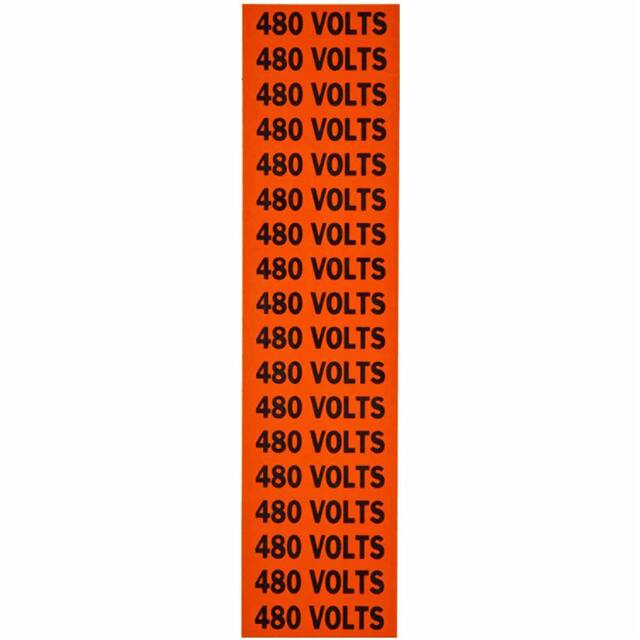 44315 LABEL BLACK ON ORANGE 1=18PCS
