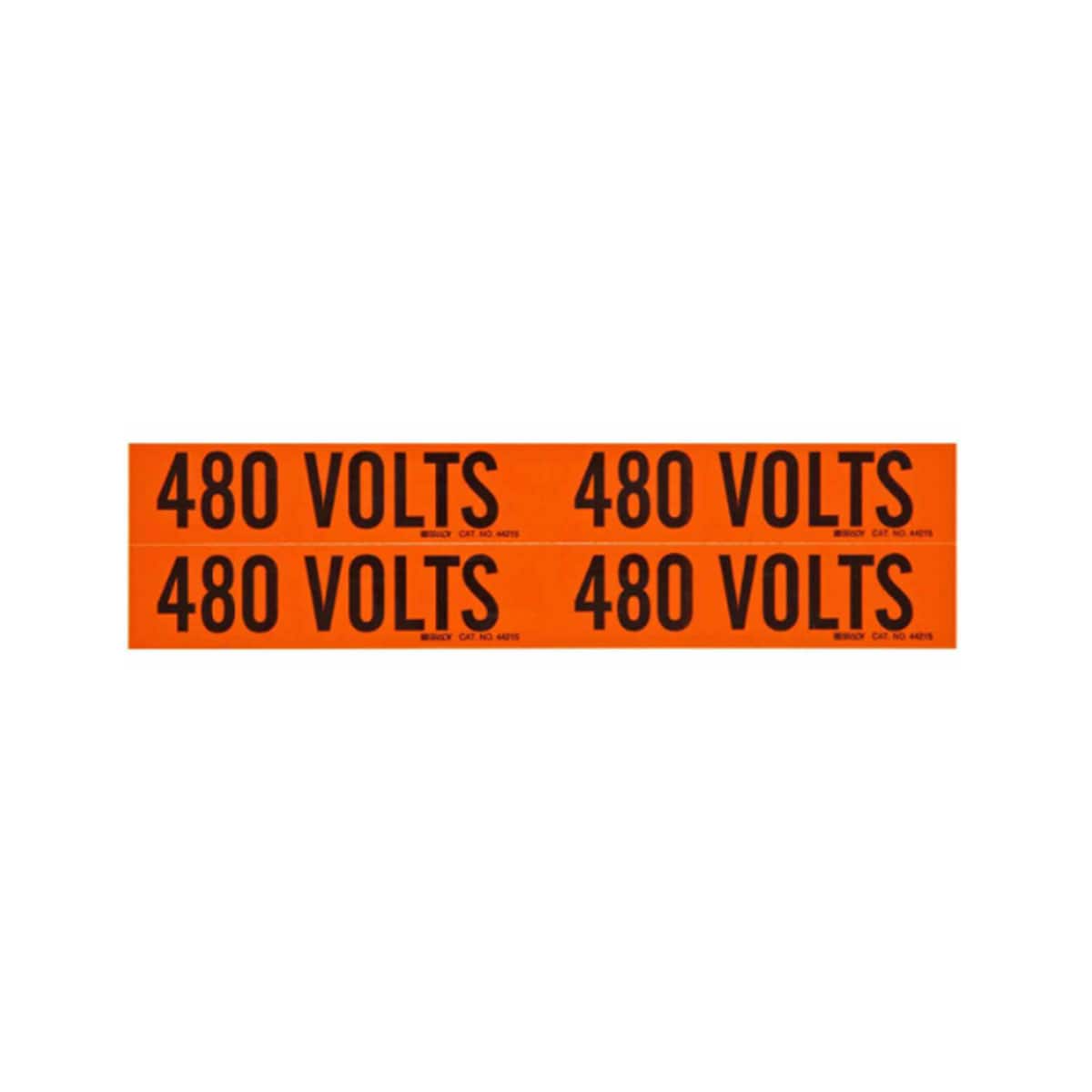 44215 LABEL BLACK ON ORANGE 1=4PCS