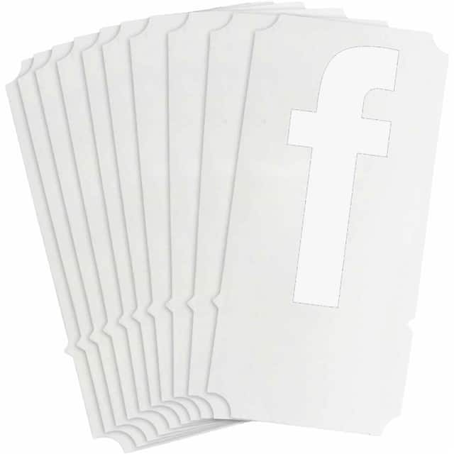 8325-F B933 8325-F WHT 4" HELV QA 10-PK