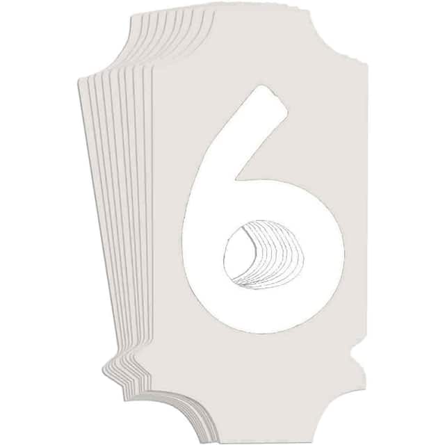 5040-6 B933 5040-6 WHT 1" GOTH QA 10-PK