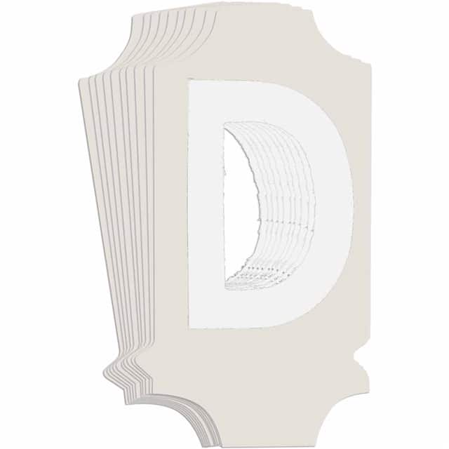 5040-D B933 5040-D WHT 1" GOTH QA 10-PK