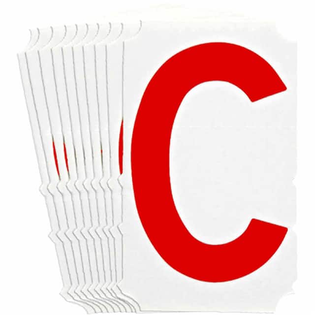 5160-C B933 5160-C RED 4" GOTH QA 10-PK