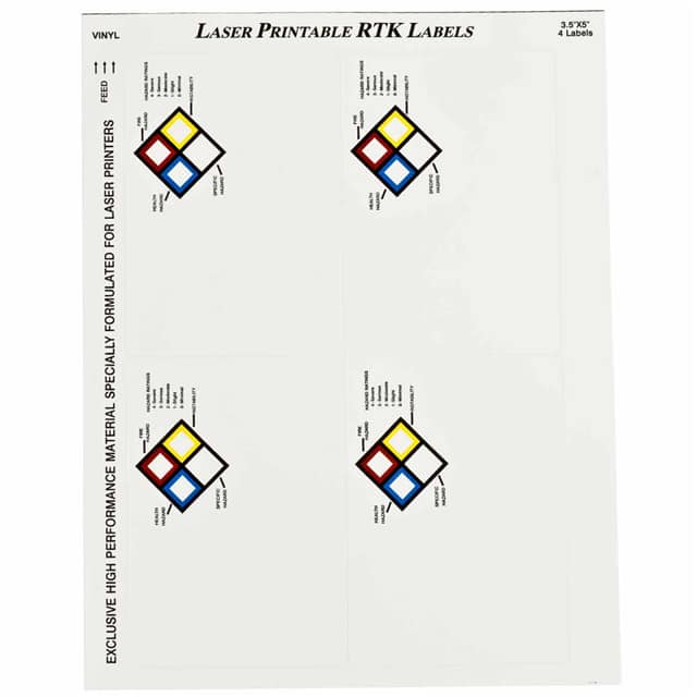 59254 RTK NFPA VINYL 3.5 X 5