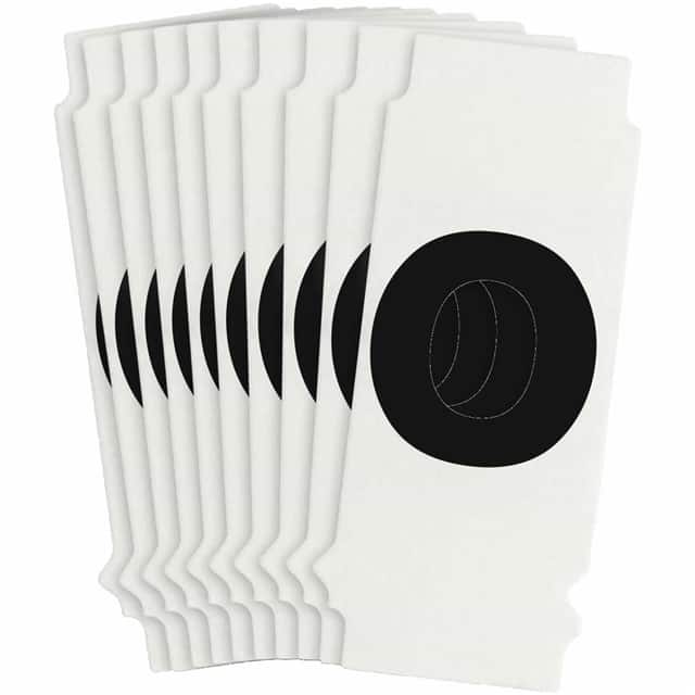8235-O B933 8235-O BLK 1" HELV QA 10-PK