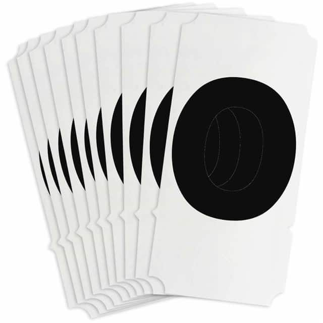 8255-O B933 8255-O BLK 4" HELV QA 10-PK