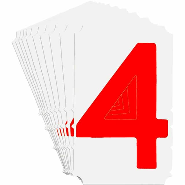 5120-4 B933 5120-4 RED 3" GOTH QA 10-PK