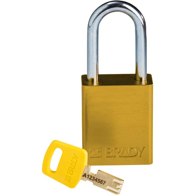 ALU-YLW-38ST-KD ALUM PADLOCK YELLOW 38MM STEEL S