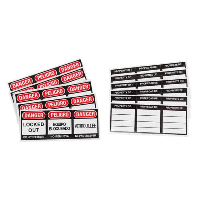 51379 SFTY PADLOCK LBLS, 6 EA/PK,, ENG