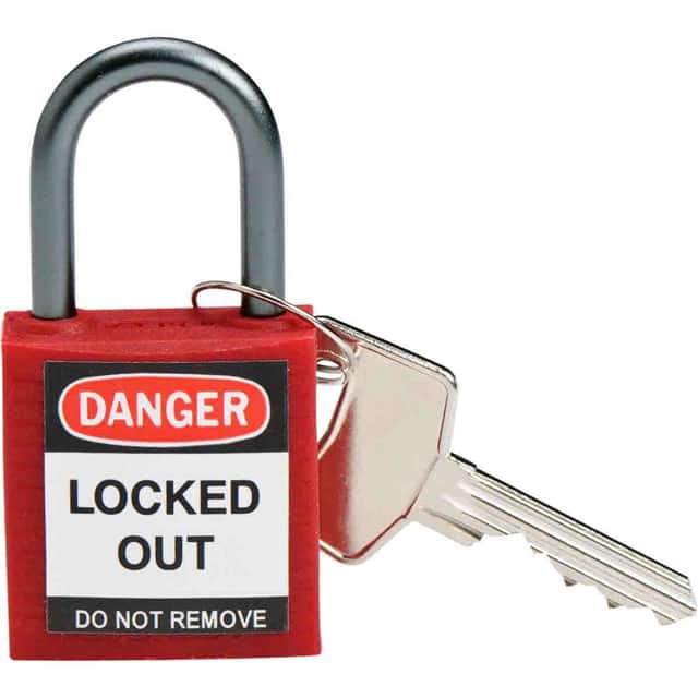 143150 BRADY COMPACT SAFETY PADLOCK RED