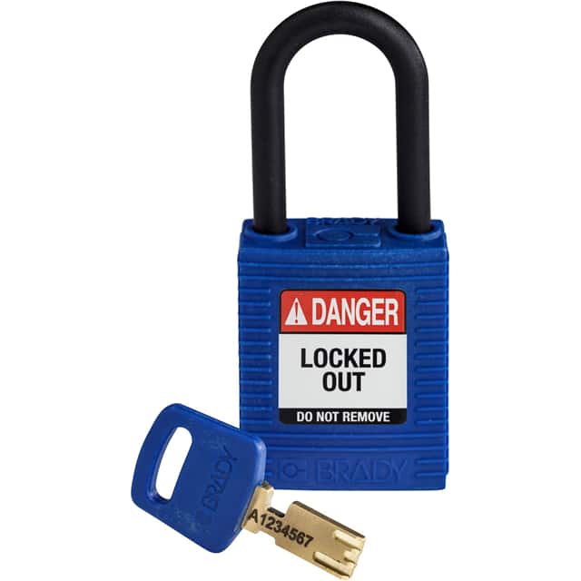 NYL-BLU-38PL-KD NYLON PADLOCK BLU 38MM PL SHKL,