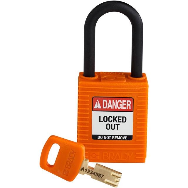 NYL-ORG-38PL-KD NYLON PADLOCK ORG 38MM PL SHKL,