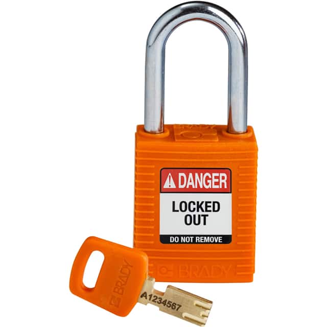NYL-ORG-38ST-KD NYLON PADLOCK ORANGE 38MM STEEL