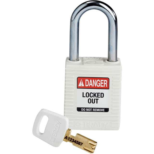 NYL-WHT-38ST-KD NYLON PADLOCK WHITE 38MM STEEL S