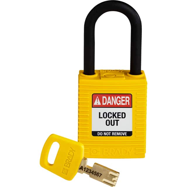 NYL-YLW-38PL-KD NYLON PADLOCK YLW 38MM PL SHKL,