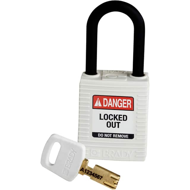 NYL-WHT-38PL-KD NYLON PADLOCK WHT 38MM PL SHKL,