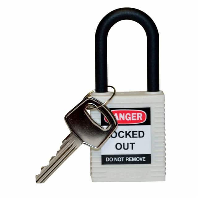 123332 SAFETY LOCK, 1.5" KD WHT, NYLON