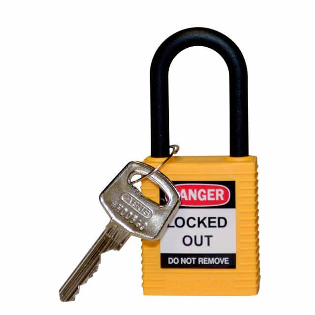 123327 SAFETY LOCK, 1.5" KD YEL, NYLON