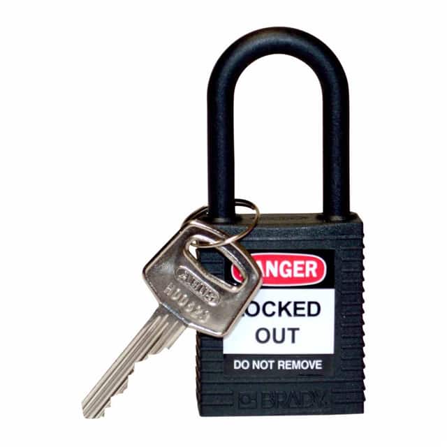 123329 SAFETY LOCK, 1.5" KD BLK, NYLON
