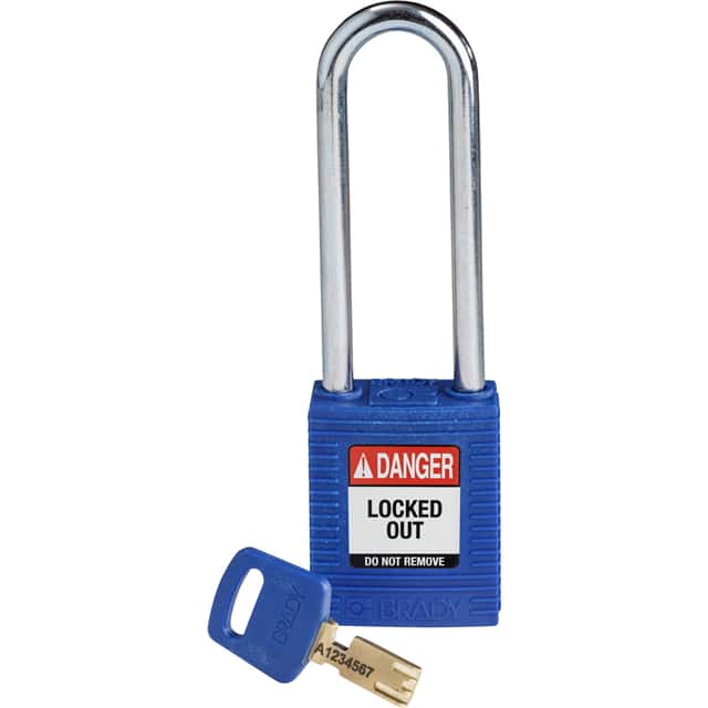 NYL-BLU-76ST-KD NYLON PADLOCK BLU 76MM STEEL SHK