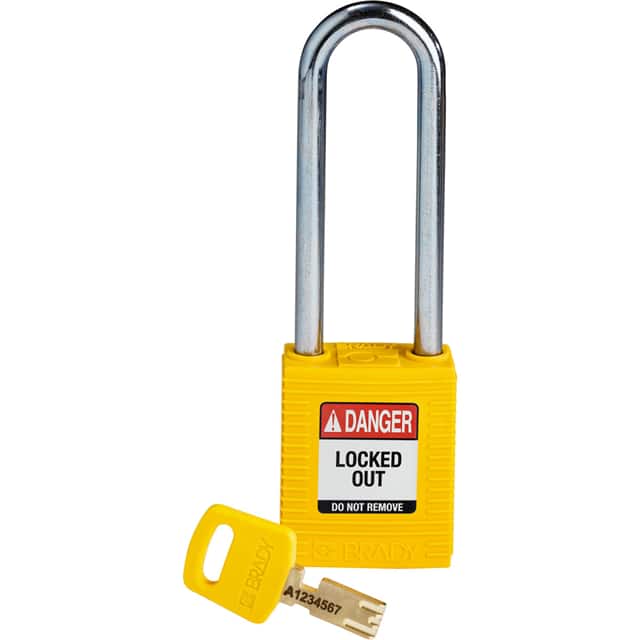 NYL-YLW-76ST-KD NYLON PADLOCK YLW 76MM STEEL SHK