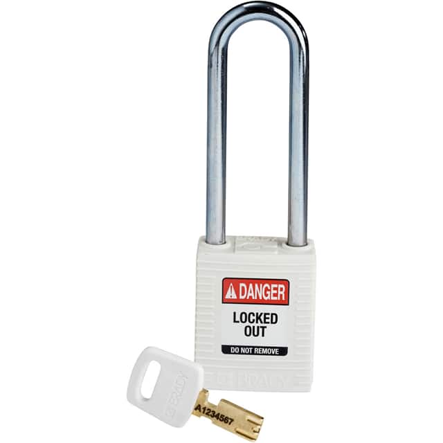 NYL-WHT-76ST-KD NYLON PADLOCK WHT 76MM STEEL SHK