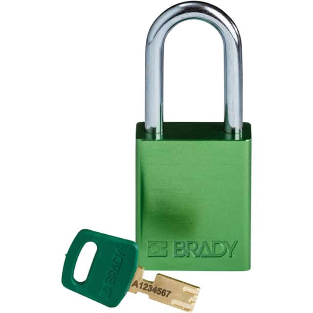 ALU-GRN-38ST-KD ALUM PADLOCK GREEN 38MM STEEL SH