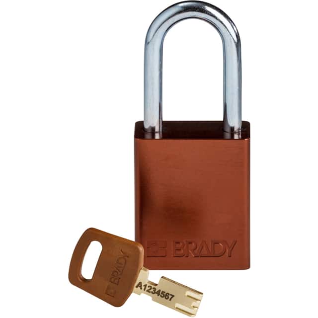 ALU-BRN-38ST-KD ALUM PADLOCK BROWN 38MM STEEL SH