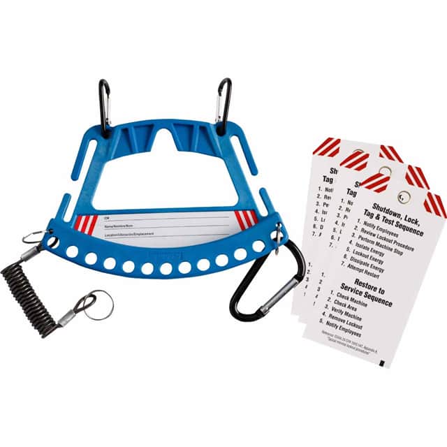 148862 SAFETY LOCK & TAG CARRIER - BLUE