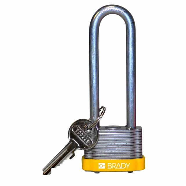 123247 KEY RETNG STEEL LOCK, 3" KD YELL