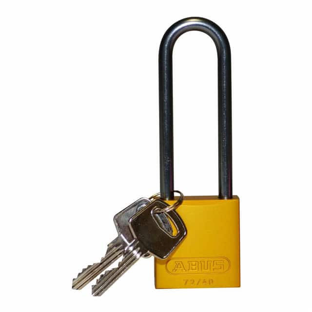 123296 ALUMINUM LOCK, 3" KD YELLOW