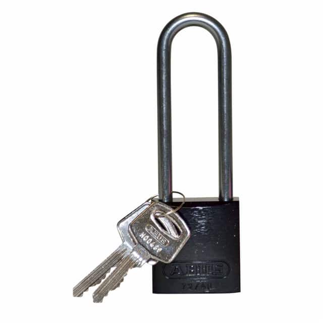 123298 ALUMINUM LOCK, 3" KD BLACK