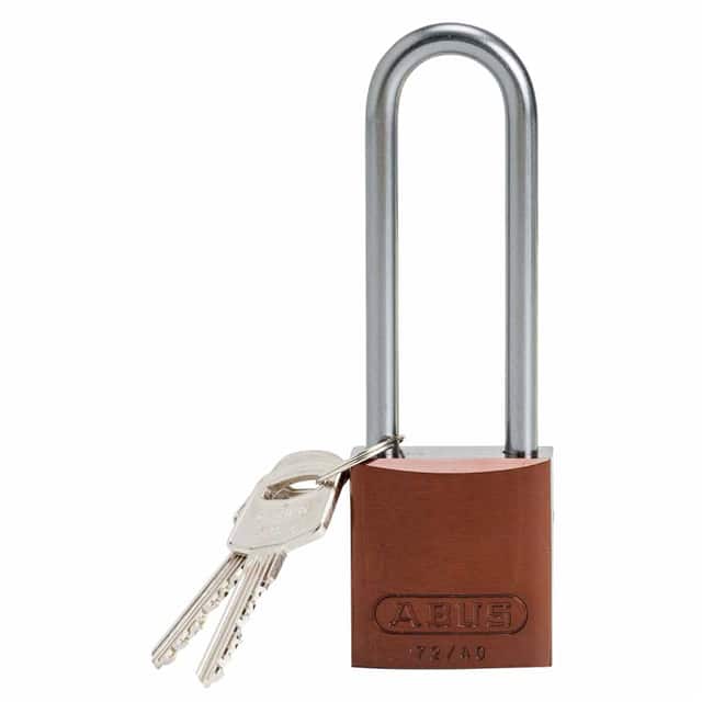 123299 ALUMINUM LOCK, 3" KD BROWN