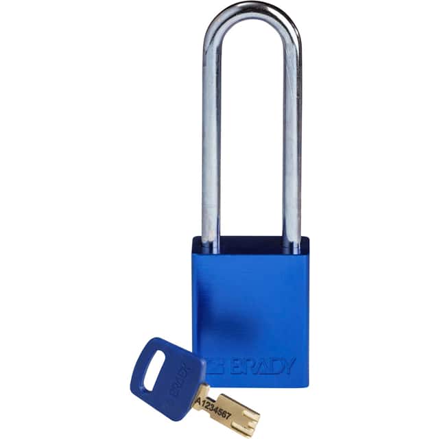 ALU-BLU-76ST-KD ALUM PADLOCK BLUE 76MM STEEL SHK