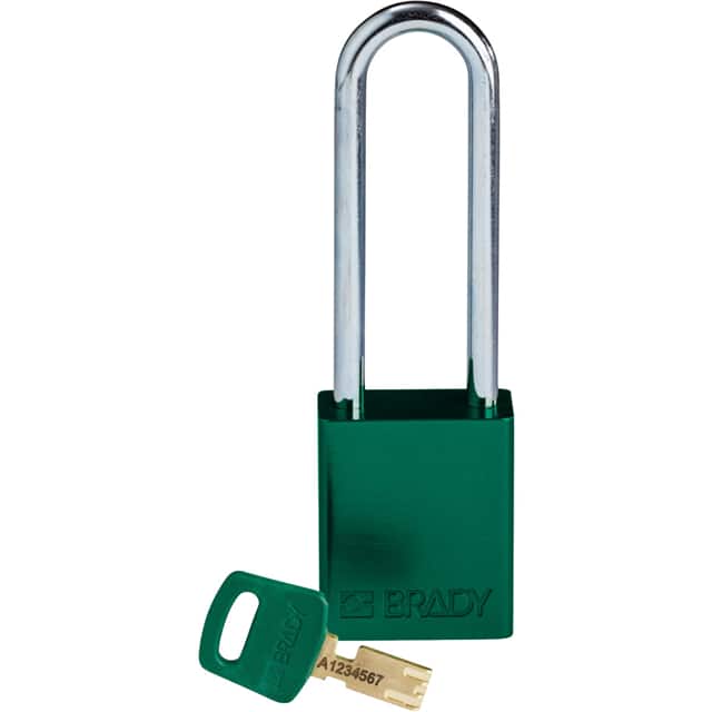 ALU-GRN-76ST-KD ALUM PADLOCK GREEN 76MM STEEL SH