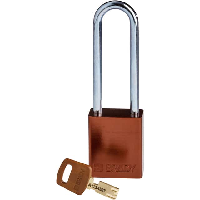ALU-BRN-76ST-KD ALUM PADLOCK BROWN 76MM STEEL SH