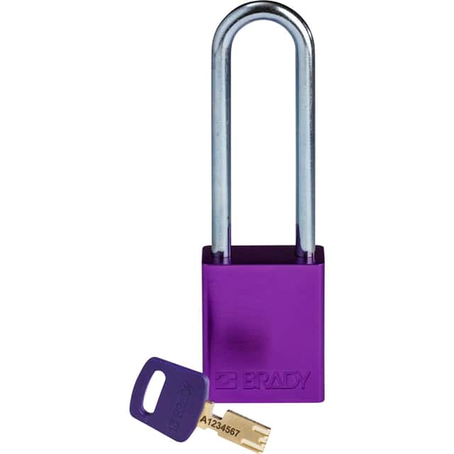 ALU-PRP-76ST-KD ALUM PADLOCK PURPLE 76MM STEEL S