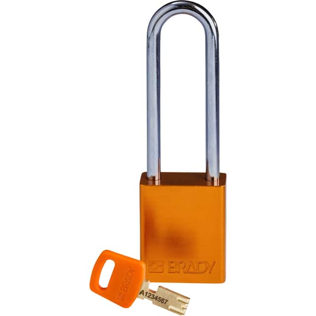 ALU-ORG-76ST-KD ALUM PADLOCK ORANGE 76MM STEEL S