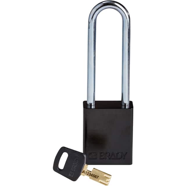 ALU-BLK-76ST-KD ALUM PADLOCK BLACK 76MM STEEL SH
