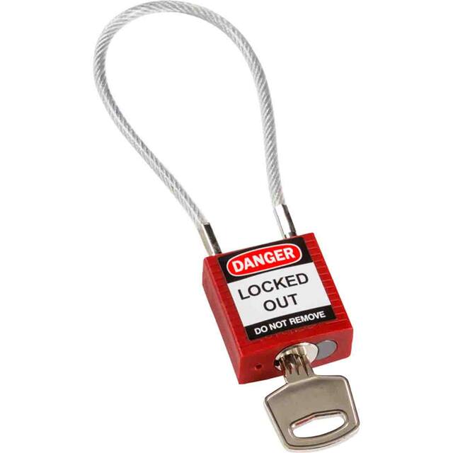 146120 COMPACT CABLE PADLOCK RED 20CM K