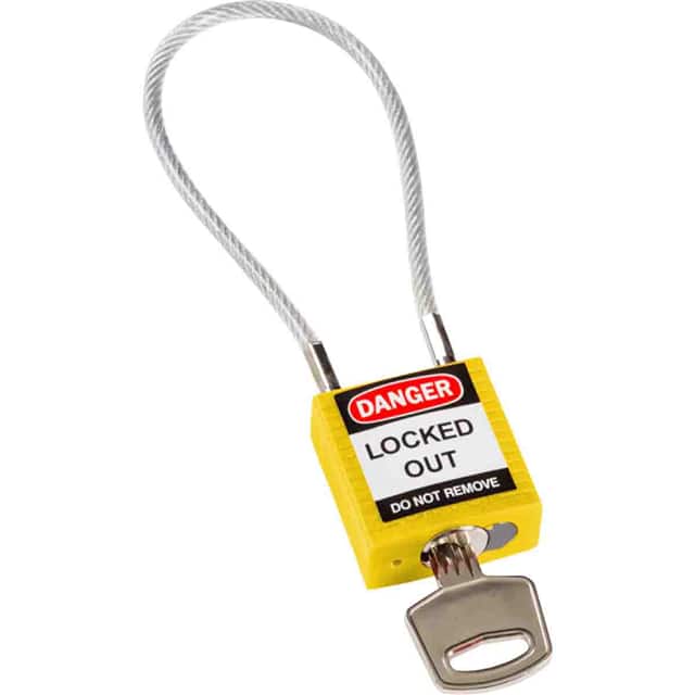 146121 COMPACT CABLE PADLOCK YELLOW 20C